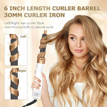 5 In 1 Hair Dryer Comb Set Professional Hot Air Styler For Hair Curling Straightening And Volumizing At Home